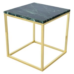 Zelený mramorový konferenční stolek RGE Accent se zlatou podnoží 53 cm