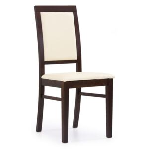 Halmar SYLWEK 1 jídelní židle ořech tmavý/Madryt 111