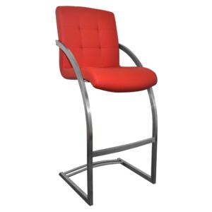 Barová židle Dusk, ekokůže, červená