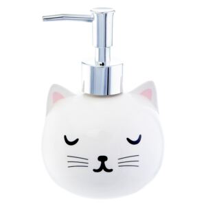 Sass & Belle Bílý dávkovač na mýdlo ve tvaru kočičky Cutie Cat