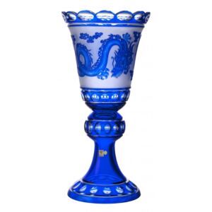 Váza Drak, barva modrá, výška 505 mm