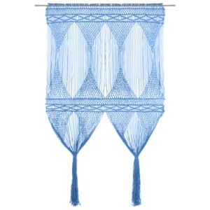 Macramé závěs modrý 140 x 240 cm bavlna