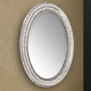Oválné nástěnné zrcadlo Willa s dřevěným rámem