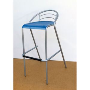 TREND nábytek Barová židle LOLA s modrým sedákem VÝPRODEJ