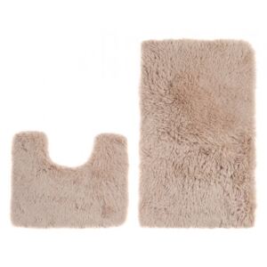 Sada koupelnových koberečků SILK ARTS-72 2PC béžový - 50x80 cm