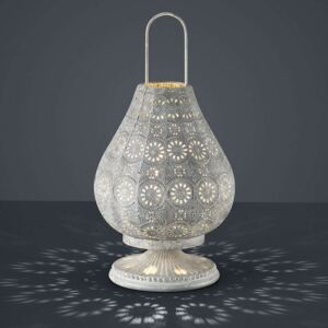 Anticky šedá orientální stolní lampa Jasmin