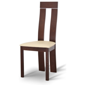 Dřevěná židle v luxusním ořechovém provedení hnědá DESI