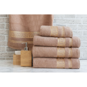 XPOSE ® Froté ručník BELLA - světle hnědá 50x90 cm