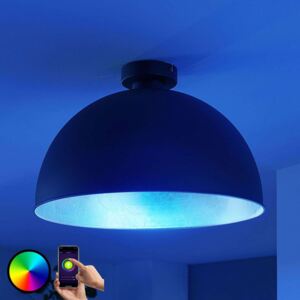 Lindby Smart LED stropní svítidlo Bowl 41 cm černé