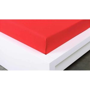 XPOSE ® Jersey prostěradlo jednolůžko - červená 90x200 cm