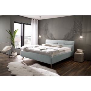 MEISE Čalouněná postel Lotte modrá 180x200 s úložným prostorem
