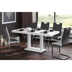 AURIS bílý - Luxusní jídelní stůl v délce 120-168cm