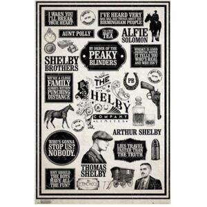 Plakát Peaky Blinders|Ganky z Birminghamu: Infographic (61 x 91,5 cm)