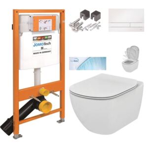 JOMO - SET JOMO Duofix modul pro závěsné WC + tlačítko + montážní sada + WC TESI se sedátkem SoftClose, AquaBlade(174-91100900-00 TE1)