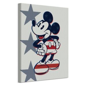 Obraz na plátně Disney Mickey Mouse Retro Stars n Stripes 60x80 WDC100473