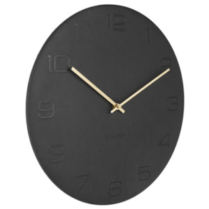 Karlsson Černé nástěnné hodiny - Karlsson Vigorous, OE 40 cm