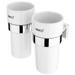 Dvojitý držák pohárů keramický NIMCO Keira