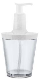 FLOW dávkovač na mýdlo, mýdlenka bílá Organic 250ml KOZIOL (barva-bílá Organic, nádoba transparentní čirá)