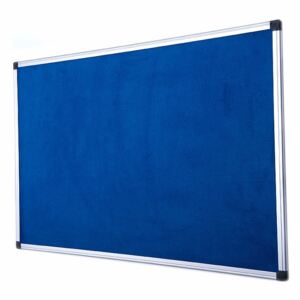 Nehořlavá textilní nástěnka AL rám 180 x 120 cm (modrá)