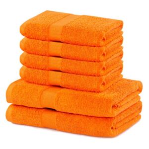 Sada froté ručníků a osušek MARINA oranžová 6 ks