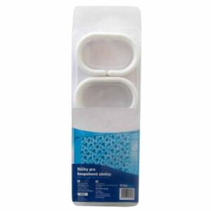 DURAmat Plastové háčky pro sprchové závěsy bílé