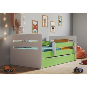 Dětská postel se zábranou Ourbaby Tomi 180x80 cm zelená