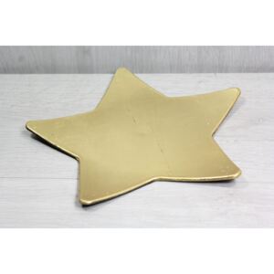 Plastová tácek hvězda - zlatá (p. 23,5 cm) moderní stylu