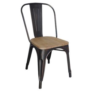 RELIX Wood Natural dub židle Antique černá