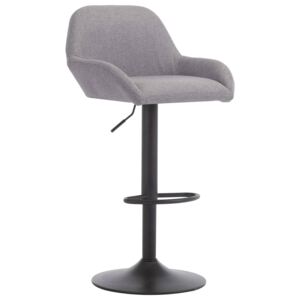 Barová židle s područkami - textil | světle šedá