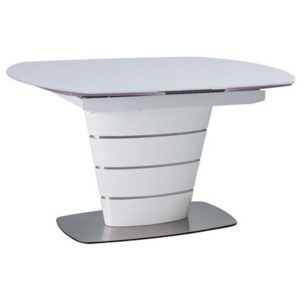 Rozkládací jídelní stůl 100x140 cm v bílé barvě KN552