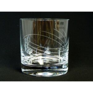 Broušená sklenička s partiturou - na whiskey SADA 6 ks, 280 ml