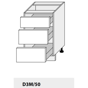 Dolní skříňka kuchyně Quantum D3M 50/bílá Barva dvířek: vanilia mat