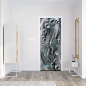 GLIX Fototapeta na dveře - 3D Modern Ornamental Design Blue | 91x211 cm