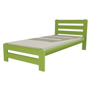 Dřevěná postel VMK 1B 90x200 borovice masiv - zelená