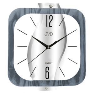 Skleněné dřevěné netikající tiché nástěnné hodiny JVD NS19035.1 (POŠTOVNÉ ZDARMA!!!)