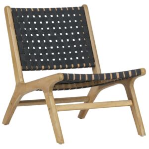 Hoorns Antracitově šedá zahradní židle Mundo s výpletem