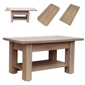 Rozkládací konferenční stolek - výběr tvaru desky / volitelný dekor Buk