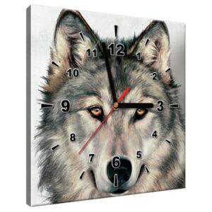 Tištěný obraz s hodinami Šedý vlk ZP3341A_1AI