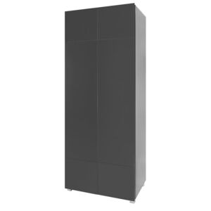 Šatní skříň GORDIA 2D, 200x80x52, Černá/barva