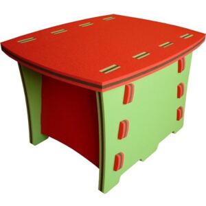 Pěnový stoleček - Červeno-zelená