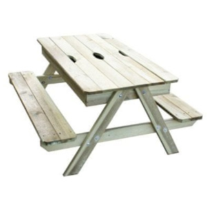 TRIGANO stoleček dřevěný piknik s úložným prostorem