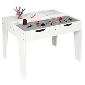 Dětský stůl pro 2 s LEGO deskou a úložným prostorem