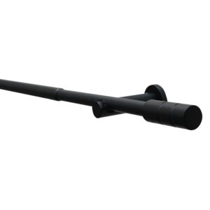 Gardinia Souprava záclonová roztažitelná KRETA 19/16 mm, 120 -210 cm, černá matná, 120 - 210 cm