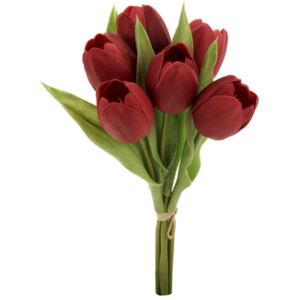Umělá květina, tulipány červené 6 ks