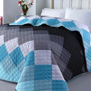 XPOSE® Přehoz na postel SANDRA - modrý 220x240 cm