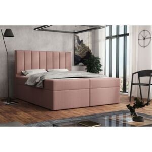 Čalouněná postel boxspring SAMANTA 180x200 - růžová