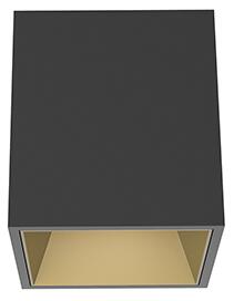 Flos 03.5911.14 Kap 80, černé - matně zlaté stropní svítidlo, 1x8,7W LED 2700K stmívatelné, 8,3x8,3cm