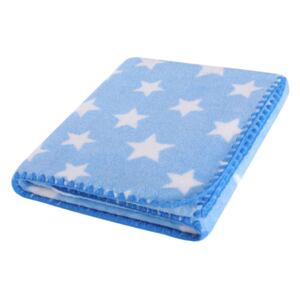 Dětská deka HAPPY STAR modrá s hvězdičkami 80x90 cm Mybesthome