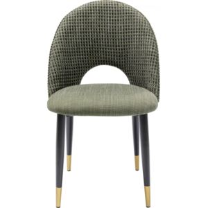 KARE DESIGN Zelená čalouněná jídelní židle Hudson