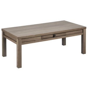 Design Scandinavia Konferenční stolek se zásuvkou Beata, 112 cm, mořený dub